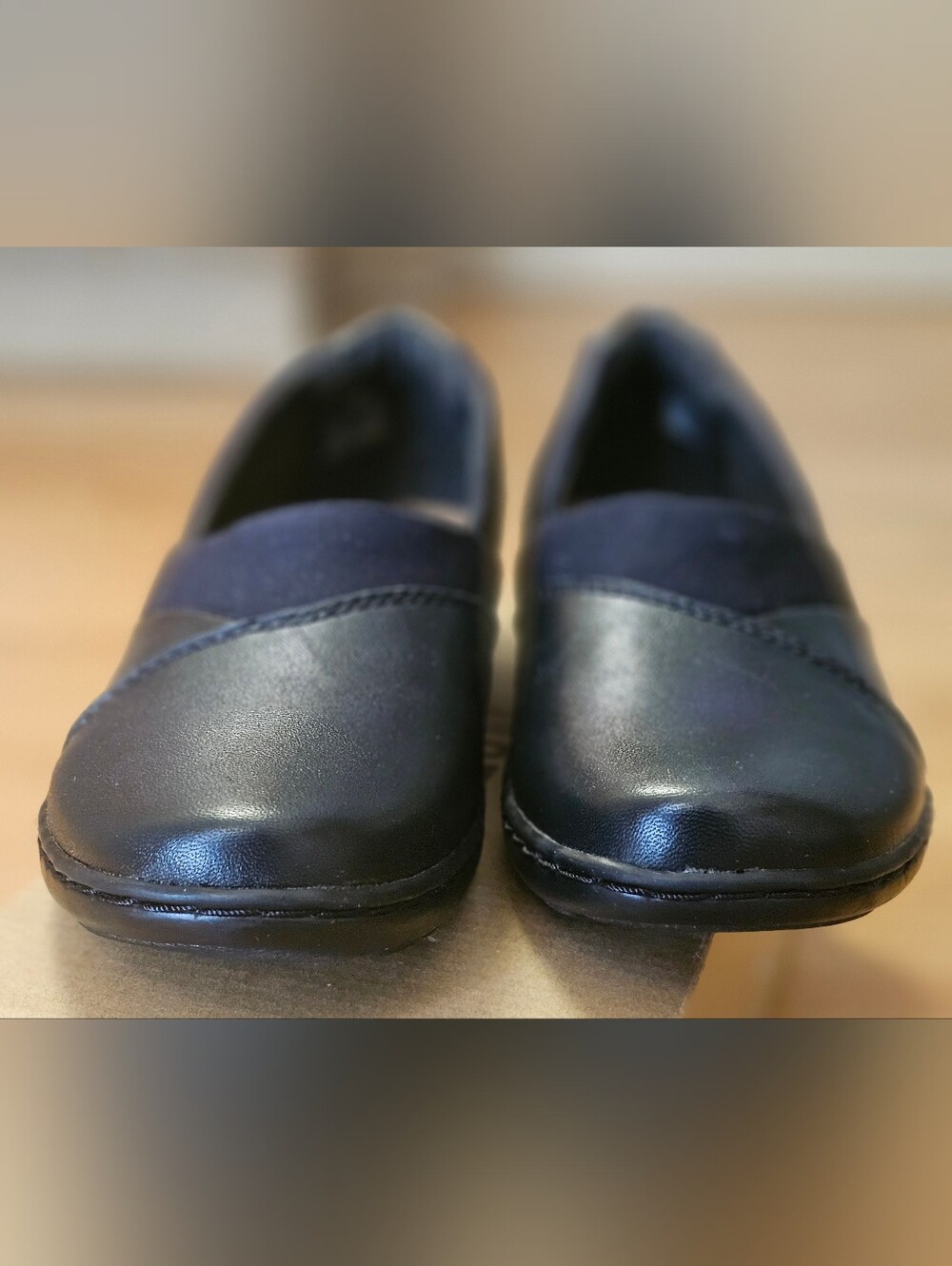 Clarks Cora Charm Round Closed Toe Slip On Ultimate Comfort Black Shoes Wo Sze 8 - Picture 5 of 12